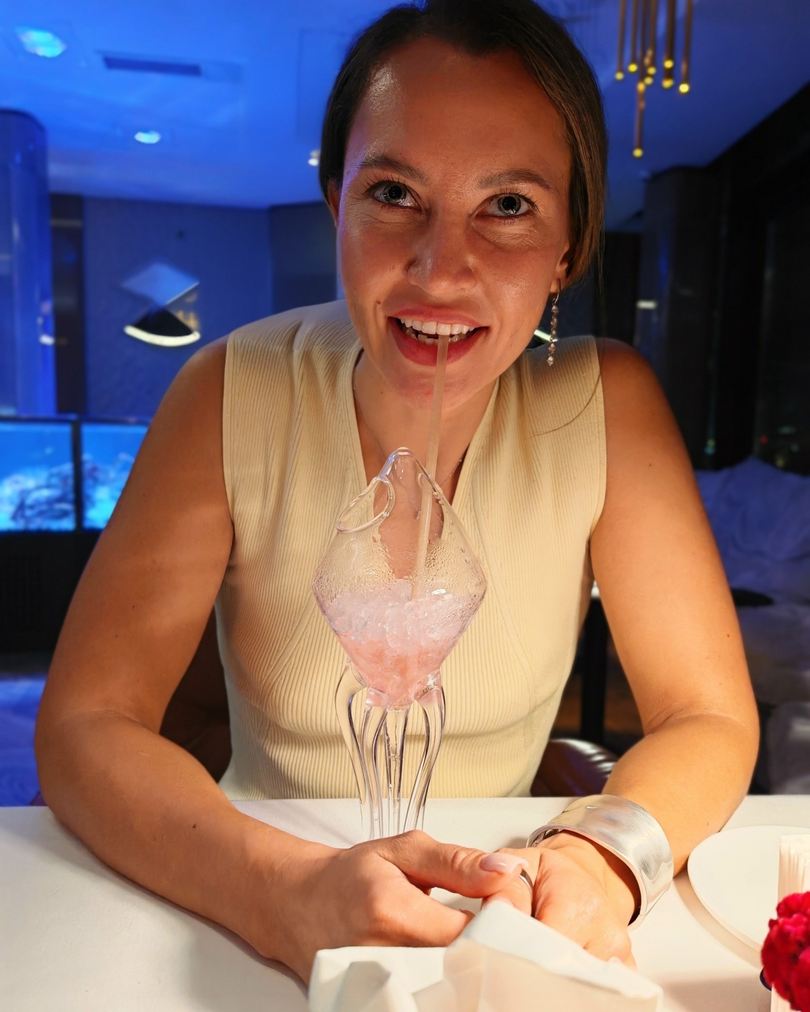 A smile across the dinner table