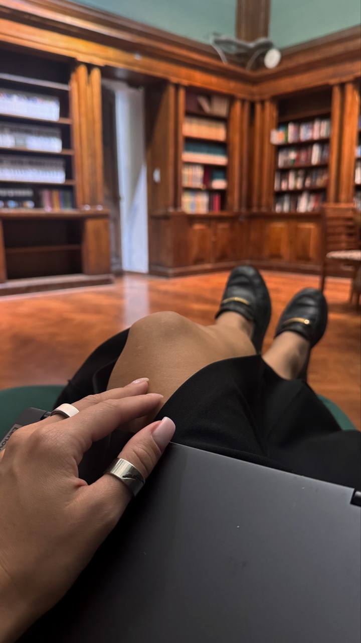 A moment in the library