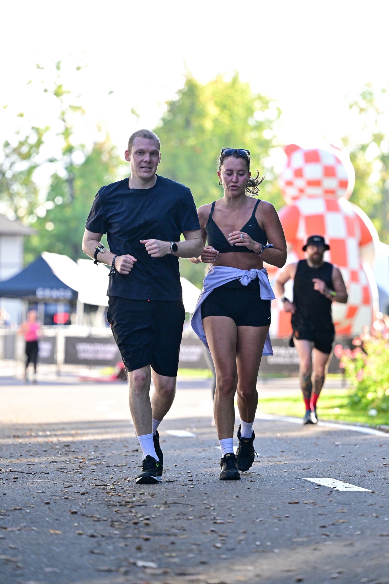 Running together outdoors